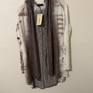 T Party Fashion Brown and White Jacket